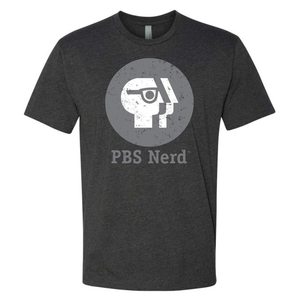 Adult Charcoal Gray PBS Nerd Short Sleeve T-Shirt